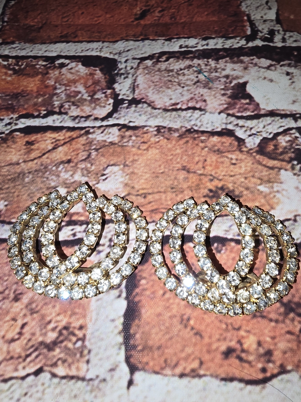 Vintage Shoe Clips - Clear Rhinestone Statement